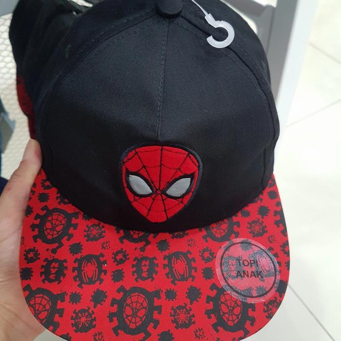 Topi anak Spiderman hitam Original Marvel Nevada