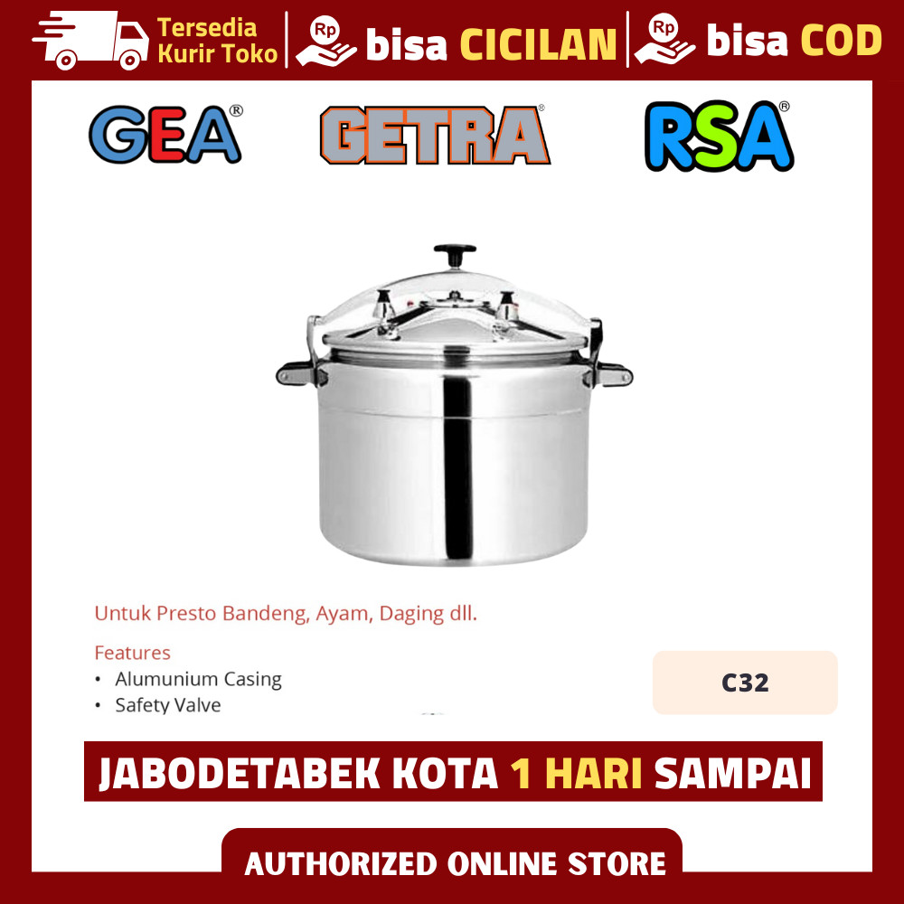 Panci Presto GETRA C-32 24 Liter Alumunium Casing / Panci Presto GETRA C32 ORIGINAL
