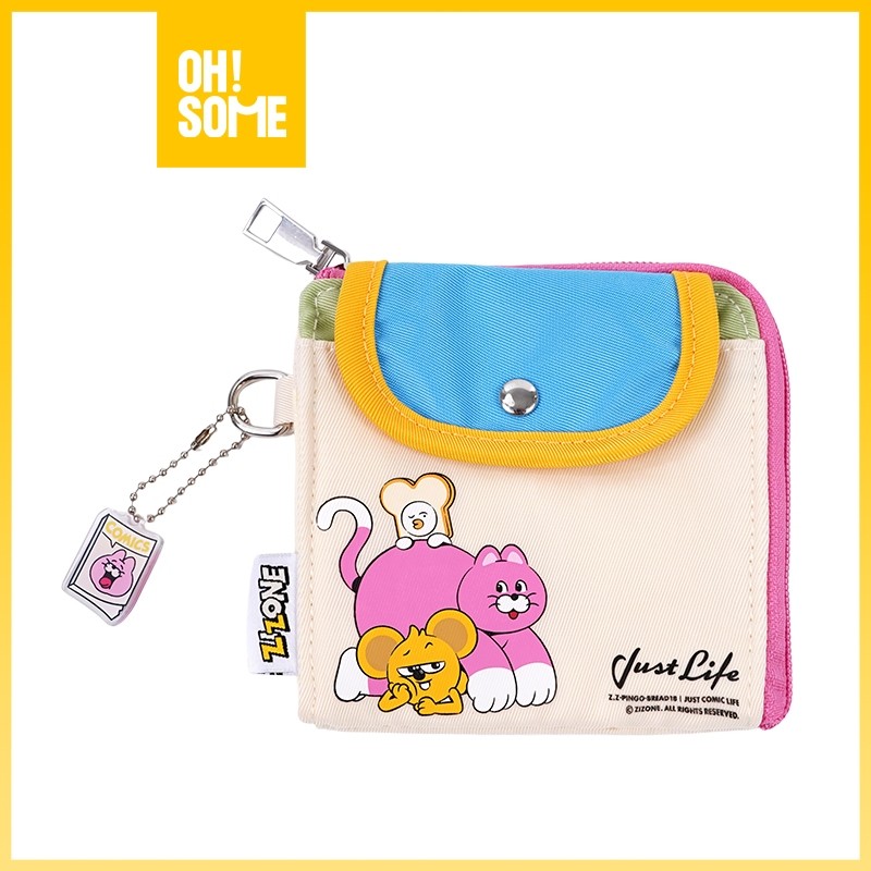 [OHSOME Zizone] Qyounger Dompet Karakter Imut Penyimpan Uang dan Kartu Aksesori Wanita - Qyounger Zi