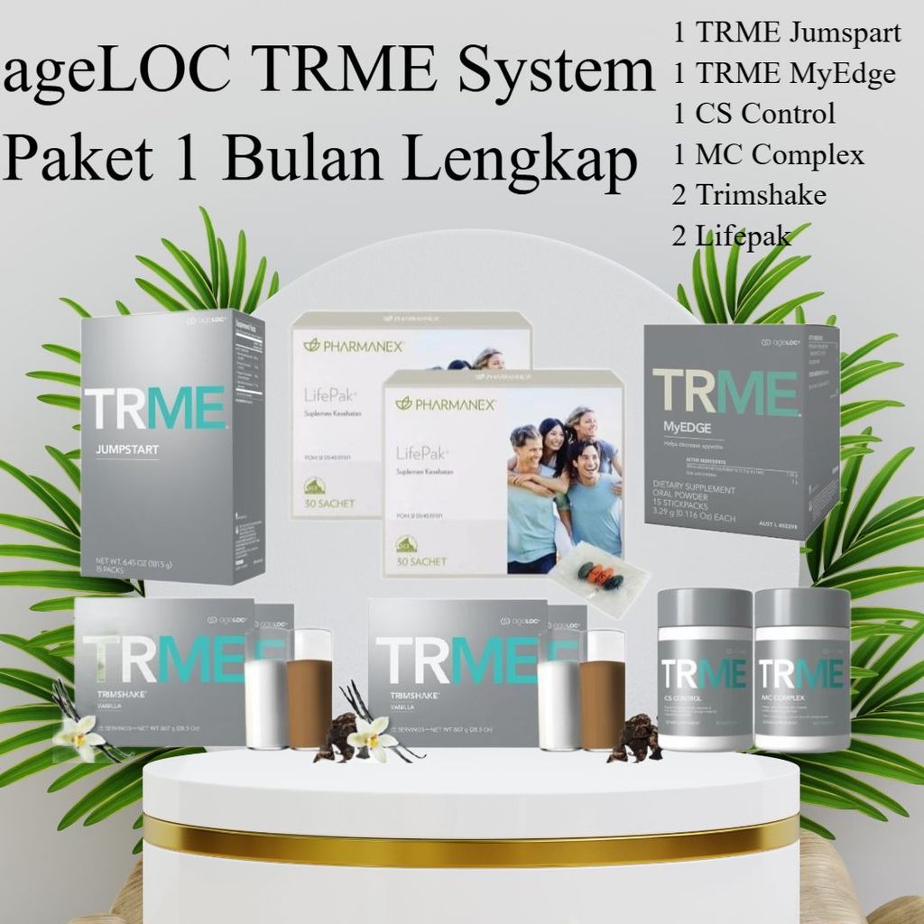 ageLOC® TRME System 1 Bulan Sistem Paket Diet 30 Hari Lengkap new pack TR90 TWS Pengelolaan Berat Ba
