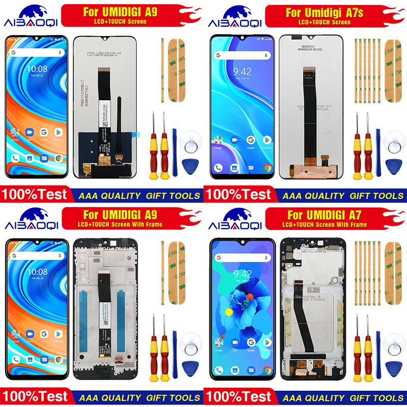New UMIDIGI A7S LCD Display +Touch Screen Digitizer Tested LCD Screen Glass Panel For UMIDIGI A9 + T