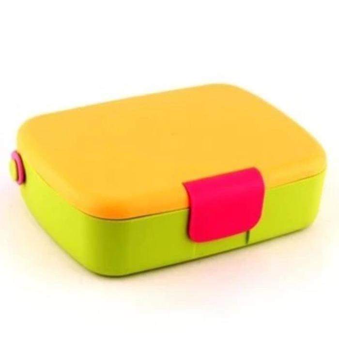 BENTO LUNCH BOX MIRIP MUNCHKIN / KOTAK MAKAN BENTO SEKAT ANTI TUMPAH - Kuning as