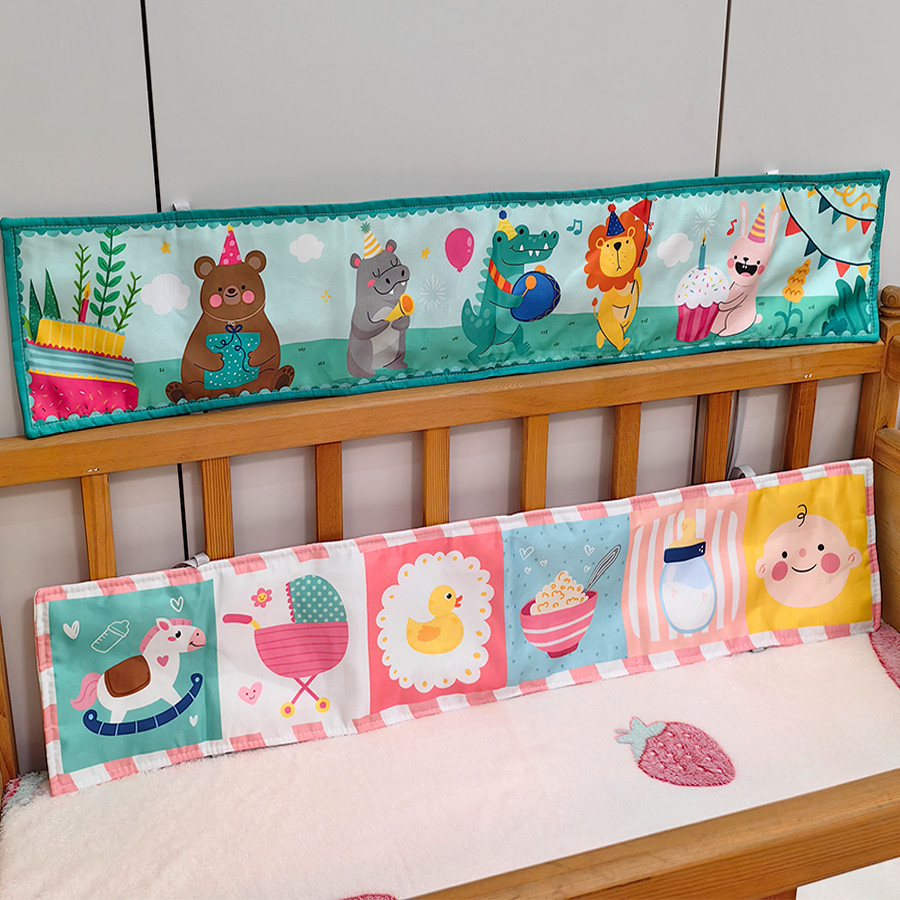 Animal baby fence cloth book, early education enlightenment book, bed enclosure soft bag, non tear b