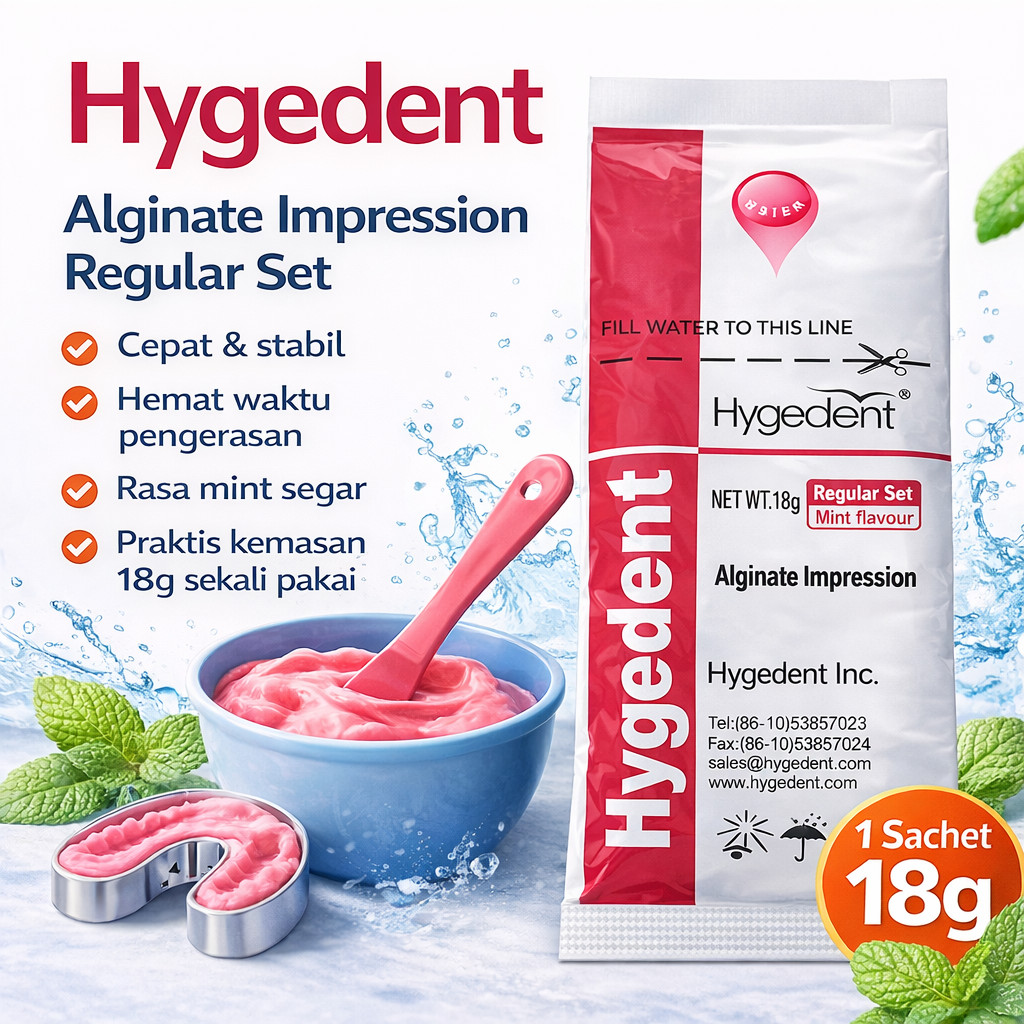 Hygedent Alginate Impression Regular Set 18g (Sachet)