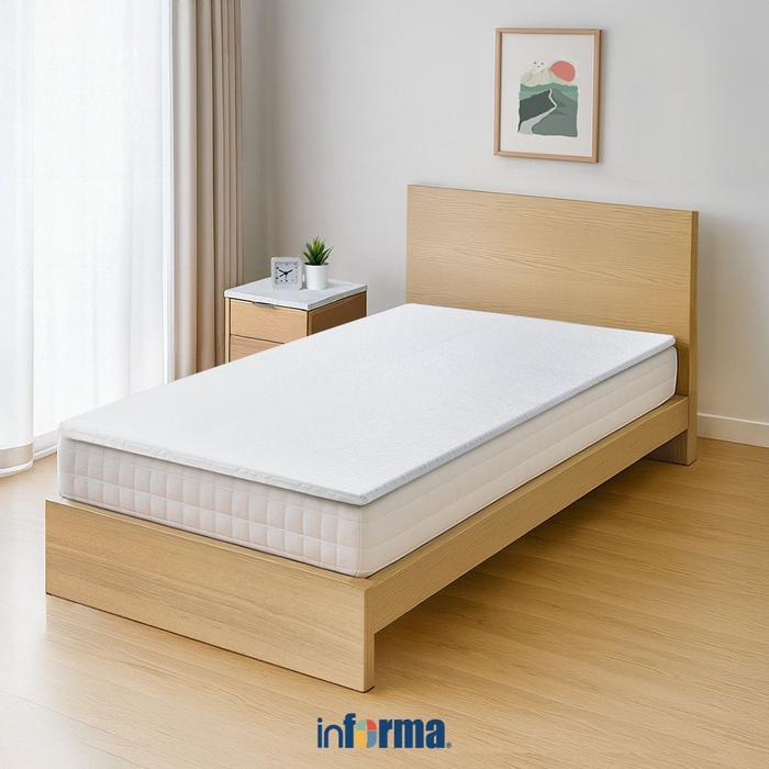Informa Sleep 160X200 cm Topper Kasur Cooling Latex Pelindung Kasur Alas Tidur Pelapis