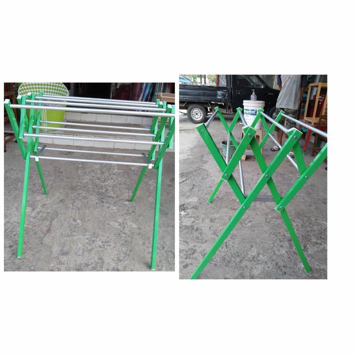 Jemuran baju aluminium mini kecil warna - Merah