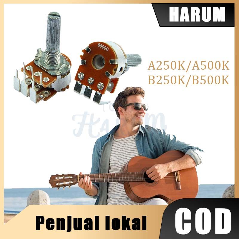 Kapasitor Gitar Bass Potensio Gitar Bass 250K Potensio Volume Gitar Potensio Tone A500K B500K untuk 