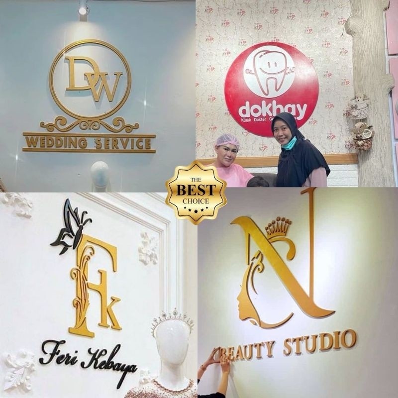 Bergaransi Custom Logo Kayu aesthetic / Logo Kayu / Papan Iklan Logo Kayu / Tulisan Kayu / Papan Log