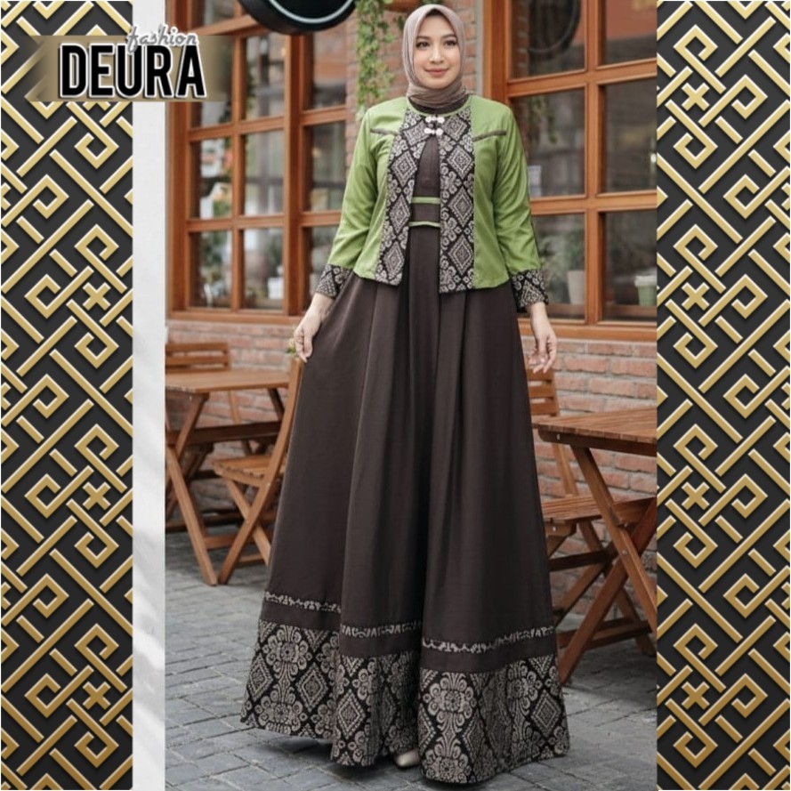 DEURA FASHION - Set Gamis Wanita Deura SD-543 / Gamis Deura Terbaru / Gamis Deura Original