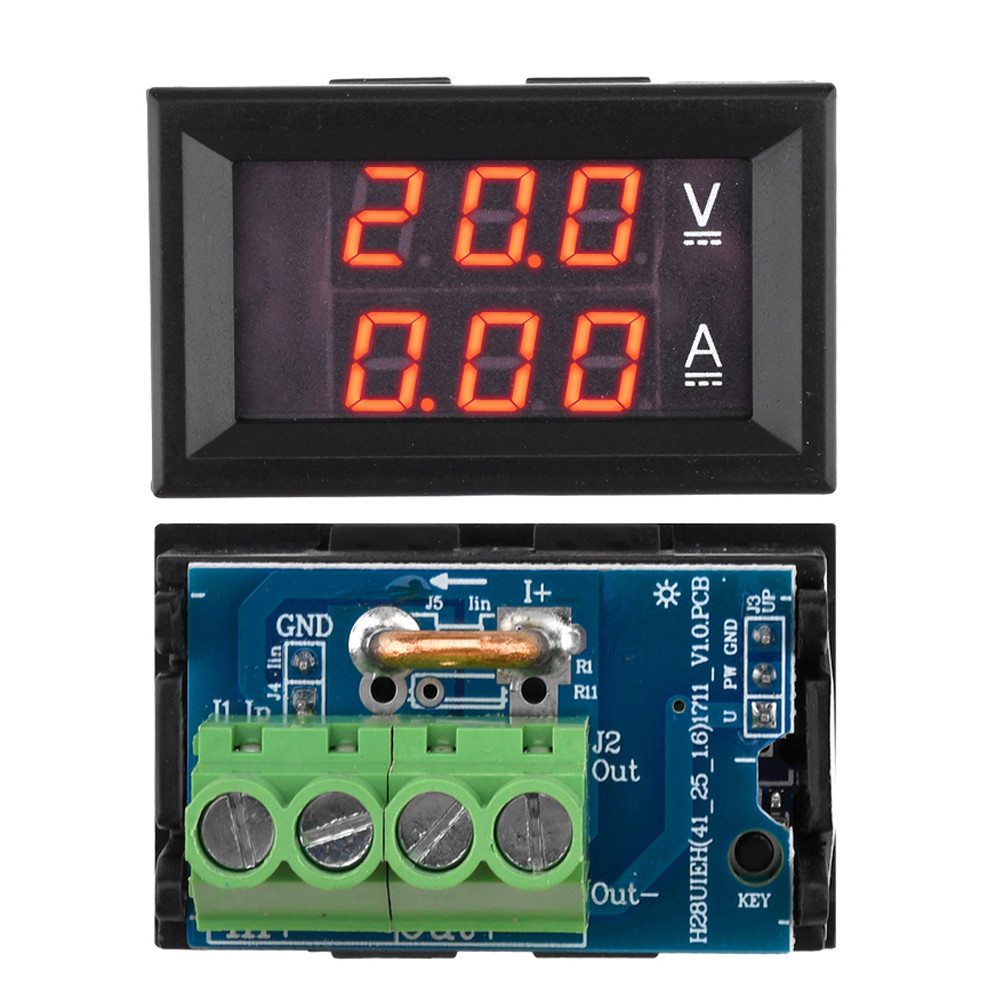 DC 7-100V 20A 50A Voltmeter Ammeter LED Amp voltmeter gital Volt Meter Gauge Voltmeter Ampermeter Fo