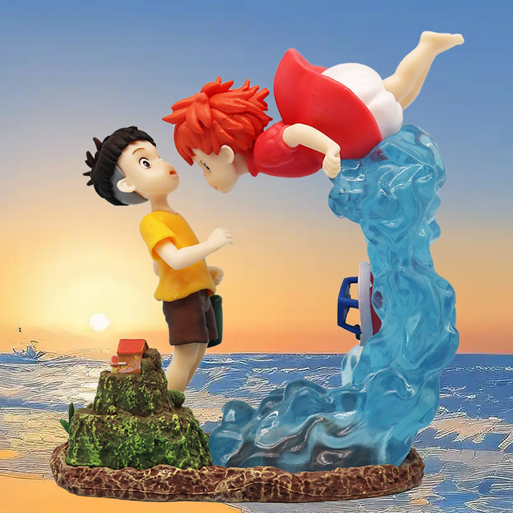 Ponyo On The Cliff Figure Ponyo Sousky Seagal Figure Pvc Gk Statue Anime Action Figurine 15cm Model 