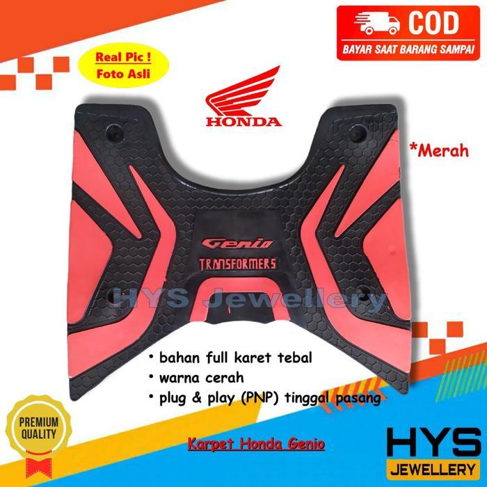 HYS Karpet Honda Genio - Keset Alas Pijakan Kaki Bahan Karet Tebal Variasi Motor Murah - GOLD