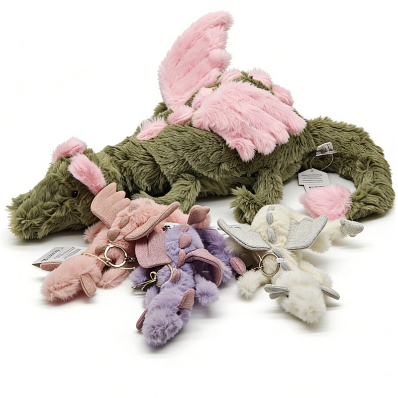 2026 NEW Dragon Plush Bag Charm 50cm Malachy Dragon Plush Toy Pink Snow Dragon Charm Matcha Dragon T