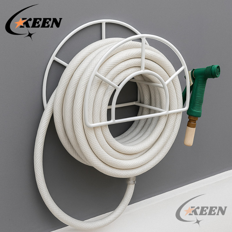 Wony Store - Rak Gulungan Selang Taman Dinding Besi Rak Gulung Selang Air Taman Outdoor Serbaguna