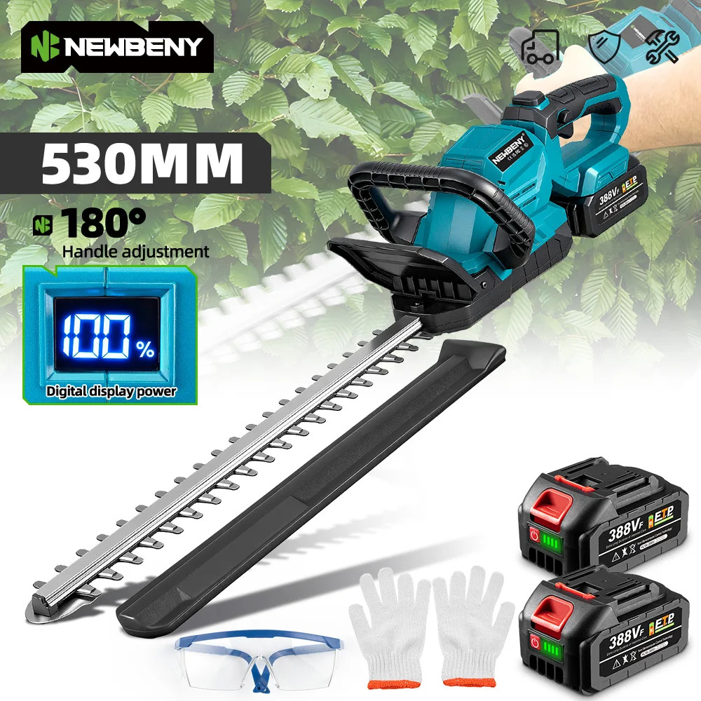 NewBeny Electric Hedge Trimmer Handle 180° Adjustment Lawn Mower Garden Landscaping Hedge Pruner Tri