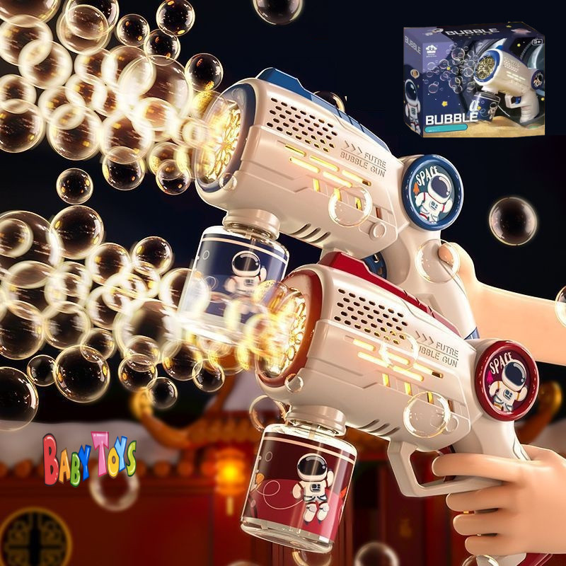 BabyToys Mainan Gelembung Pistol Bubble Sabun Otomatis Anak Besar Tembakan Balon Kado Ulang Tahun
