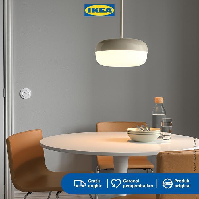 IKEA BLASVERK Lampu Gantung Krem 37cm Plastik