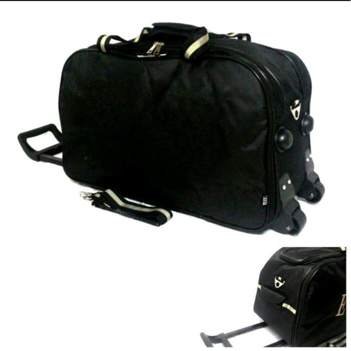 Tas Pakaian Baju TroliTravel Bag Trolly Roda Multifungsi Travel - hitam