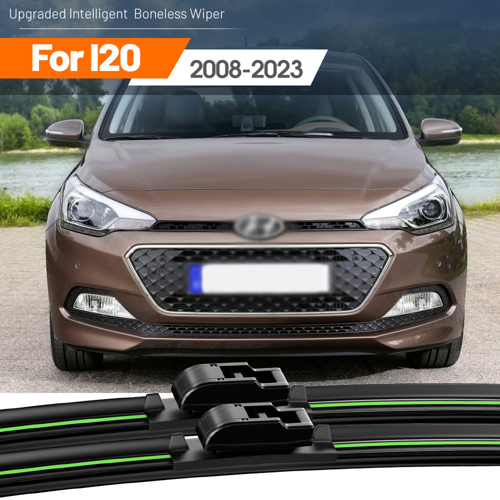 2 buah Wiper Kaca Depan untuk Hyundai I20 2008-2023 2009 2010 2011 2013 2015 2016 2019 Aksesoris Kac