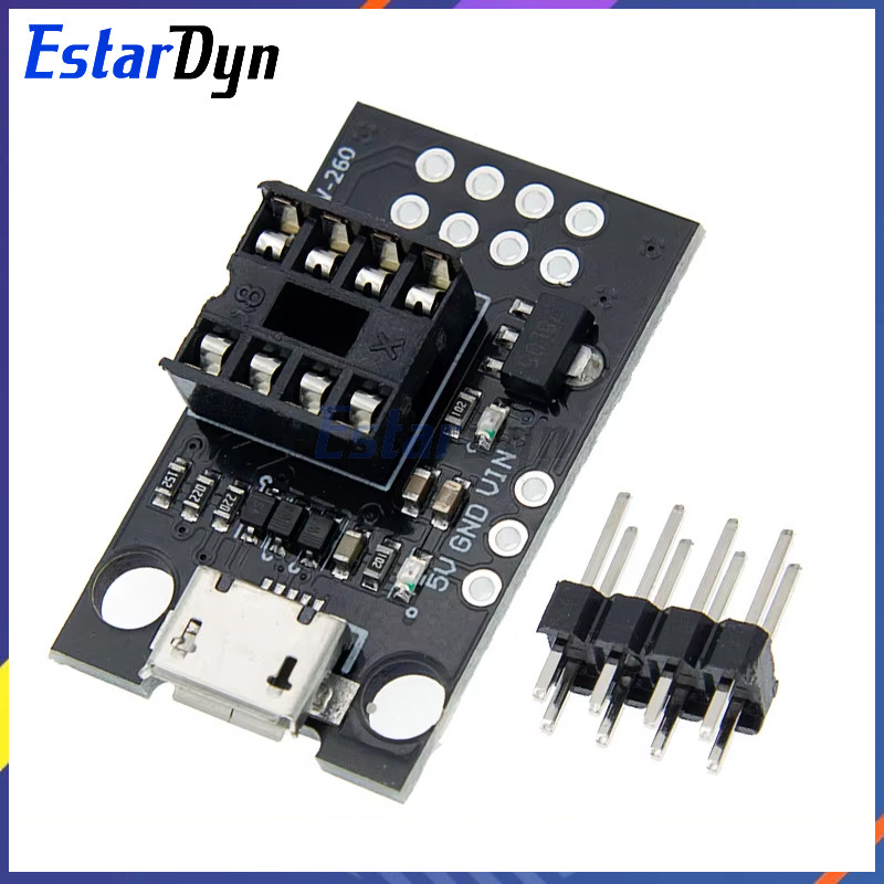 Estardyn ATtiny13A / ATtiny25 / ATtiny45 / ATtiny85 Pluggable ATTINY Development Programming Bare Bo