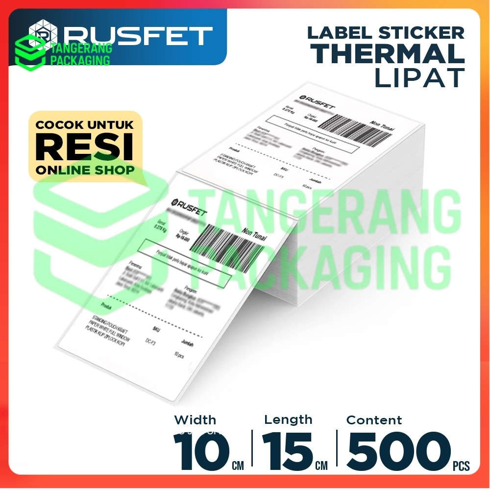 Label Resi Thermal Stiker Thermal LIPAT 100x150mm Label Baracode Thermal