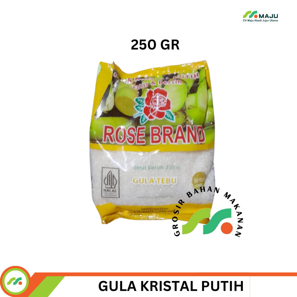 Gula Rose Brand 250 gr 1 Dus (40 pcs) — Gula Kristal Putih Premium | Gula Pasir Halus | Gula Putih B