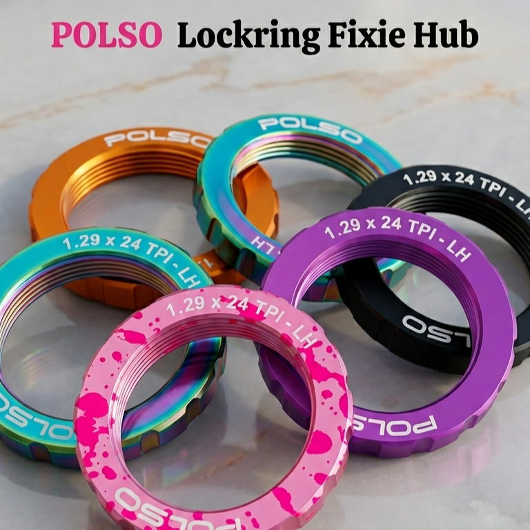 Lockring Pengunci Hub Fixie Polso COG Sprocket Gear Freehub Female Axle Fixie Drat Kiri
