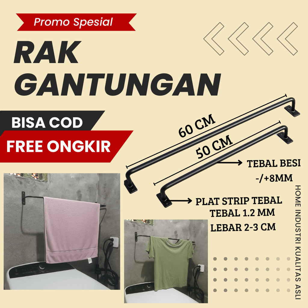 Rak Gantungan Handuk Gantungan Baju Gawang  Handuk Tempel Tembok Gantungan Handuk Tempel Dinding Rak