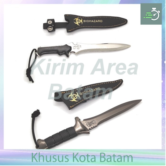 pajangan 18 cm pisau resident evil leon combat knife
