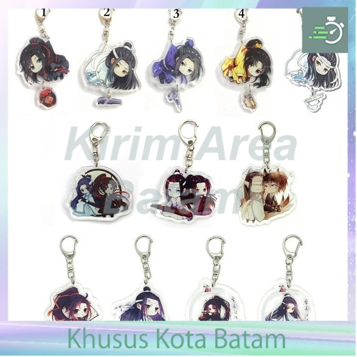 Gantungan kunci akrilik 2 sisi mo dao zu shi kelinci