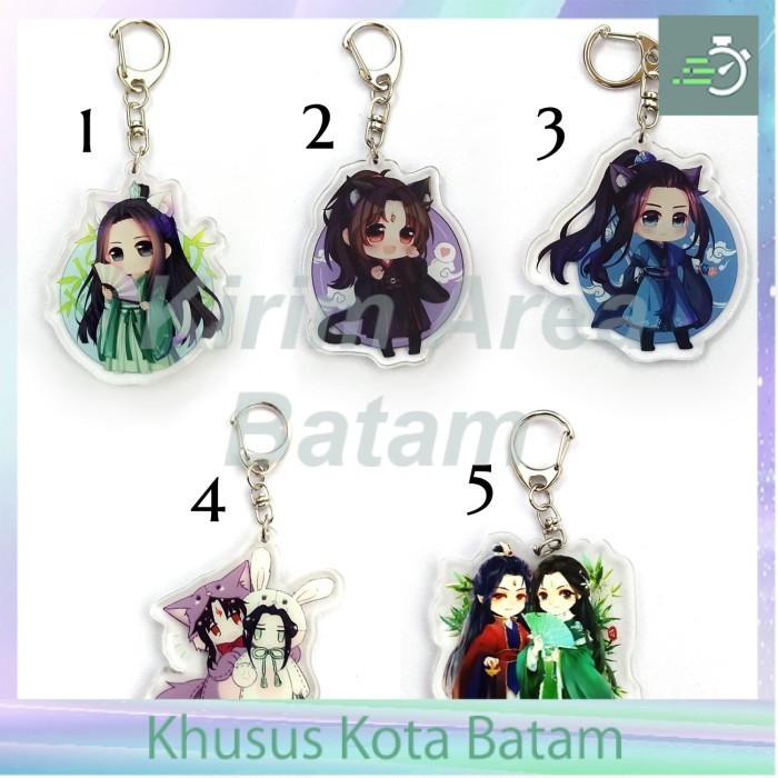 Gantungan kunci akrilik 2 sisi ren zha fan pai shen qingqiu luo binghe