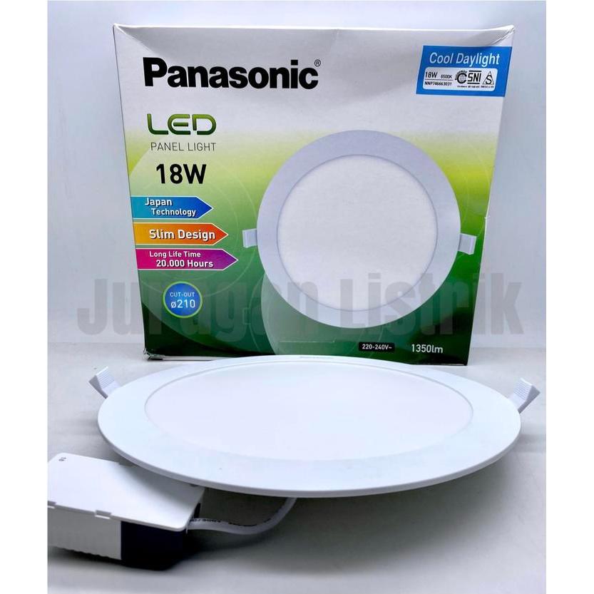 LED DOWNLIGHT PANEL 18W 18Watt 18 WATT PANASONIC BULAT - Putih