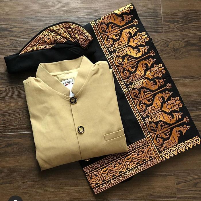 Baju Safari saput udeng pakaian adat bali pria - Saput Udeng