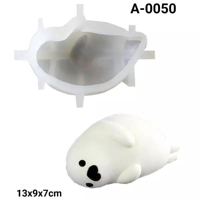 A-0050 Cetakan silikon coklat cream entremet cake mold anjing laut