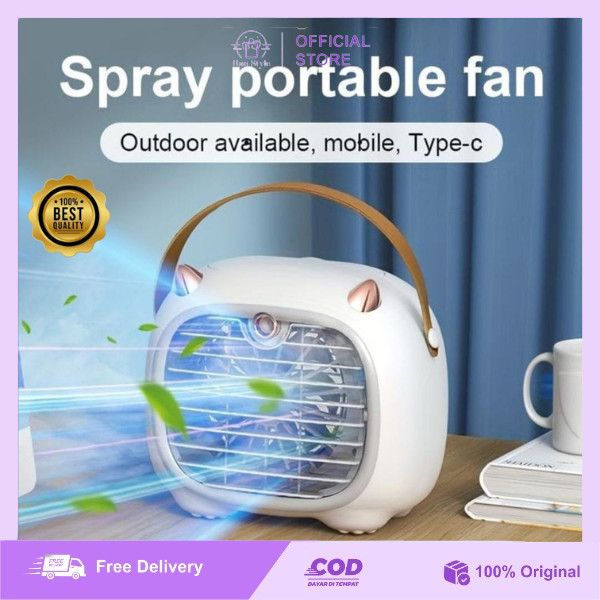 [HS] Kipas Angin Face Mist Monster Kecil / Kipas Pelembab Semportan / Kipas Angin Isi Ulang Air