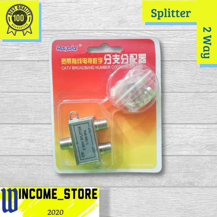 Splitter 2 Way Antena TV Paralel /Spliter Cabang 2 TV /Splitter TV