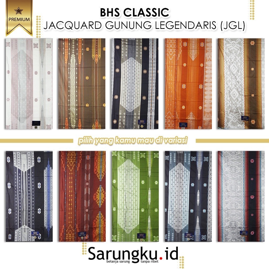 Sarung BHS Classic Jacquard Gunung Legendaris - C48 JGL