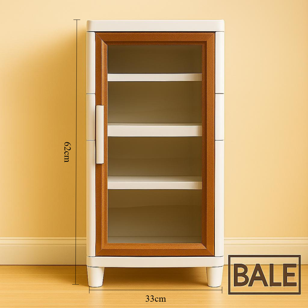 Napolly Rak Sepatu Sendal 4 & 8 Susun Plastik / Lemari Sepatu Tertutup Tingkat Kecil Serbaguna