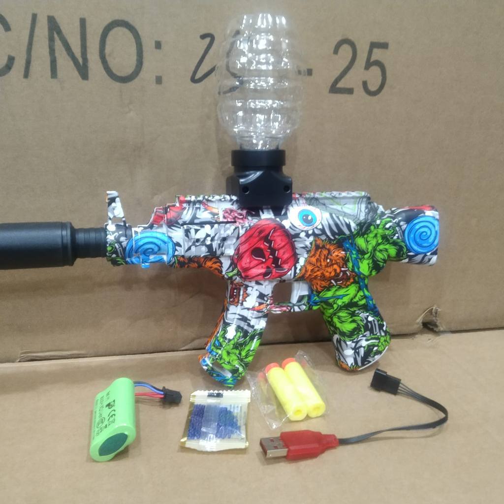 MIRACLE ONLINE SHOP - MAINAN ANAK TEMBAKAN JELLY WATER GUN BOMB MP5 GUN AUTOMACHINE AK47-M416