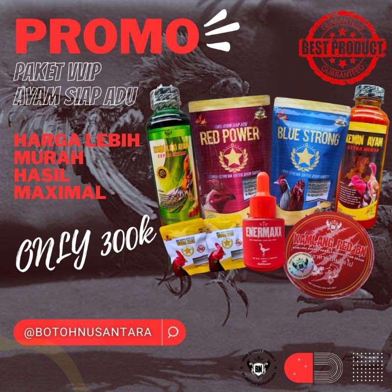 PAKET VVIP perlengkapan ayam siap adu kamlang doping jamu ayam kemin & obat cacing | Doping ayam ban