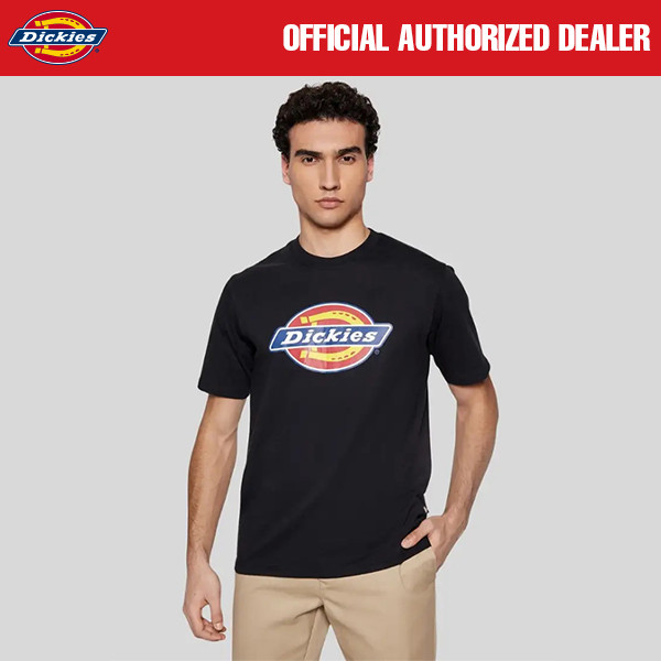 KAOS KATUN PRIA CASUAL SIMPLE LENGAN PENDEK HITAM ORIGINAL DICKIES | ICON LOGO SS BLK