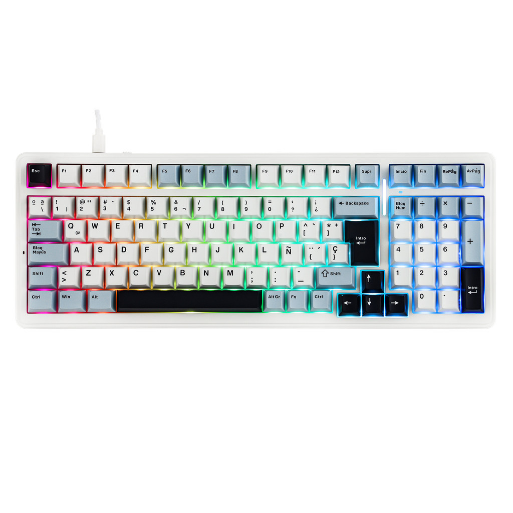 AULA F99 96% ISO-ES QWERTY Layout Hot-Swap Wired Meanical Gaming Keyboard RGB Backlighting with Span