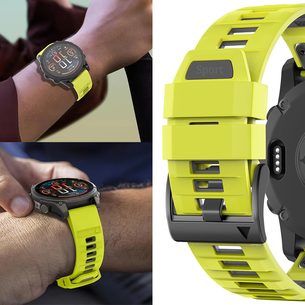 22mm 26mm Strap For Garmin Fenix 8 47mm 51mm Sport Original Silicone Wristband for Garmin Epix/Fenix