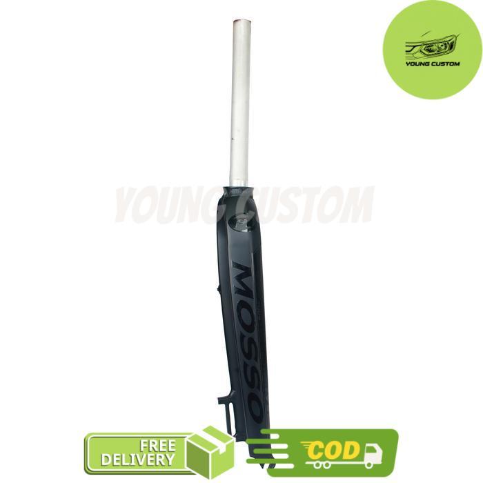 Mosso M6 Fork Rigid Disc Brake Fork Sepeda 26 / 27.5 / 29 Inch - Black Black