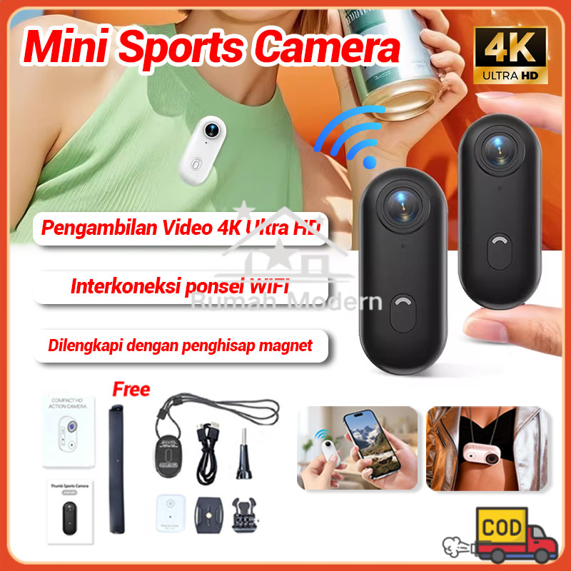 [COD]  4K Thumb Action Camera/Kamera Jempol 1080P Olahraga Luar Ruangan Untuk Helm Sepeda Motor/Kame