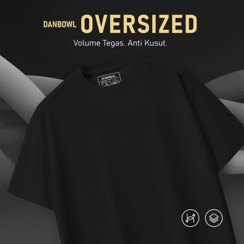Ethereal DANBOWL COOLBREEZE Oversized T-Shirt | Black | AIRism