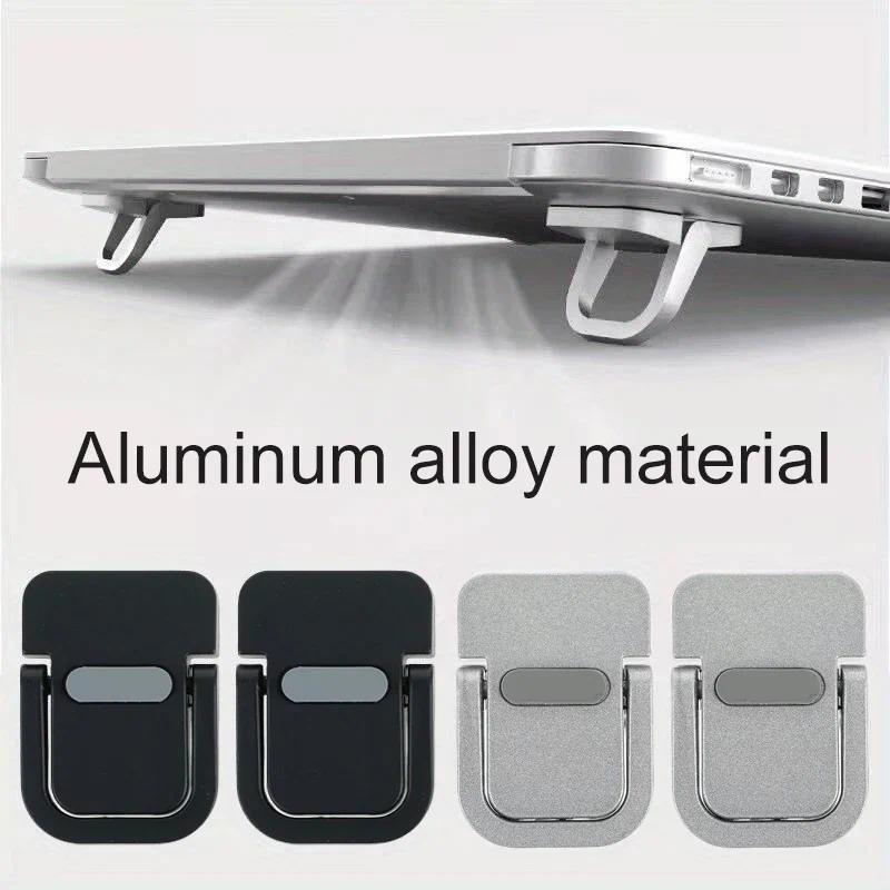 2pcs/Set Laptop Stand for Computer Keyboard Stand Riser Aluminum Mini Portable Laptop Stands for Not