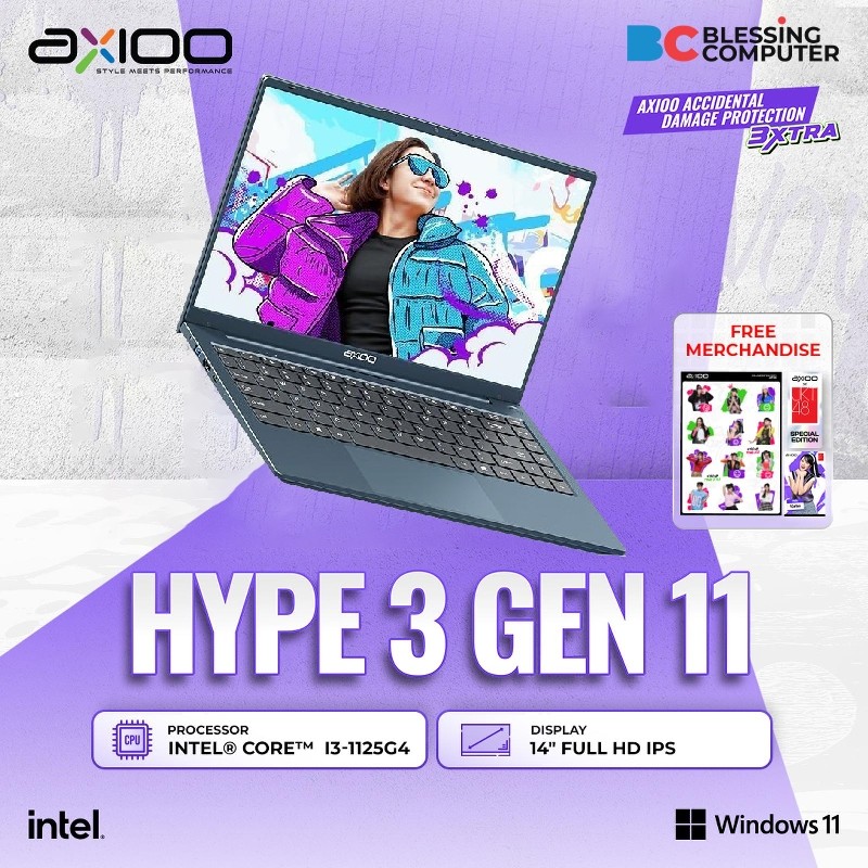 AXIOO Mybook HYPE 3 G11 Core i3 1125G4 8GB 512GB W11 PRO Blue