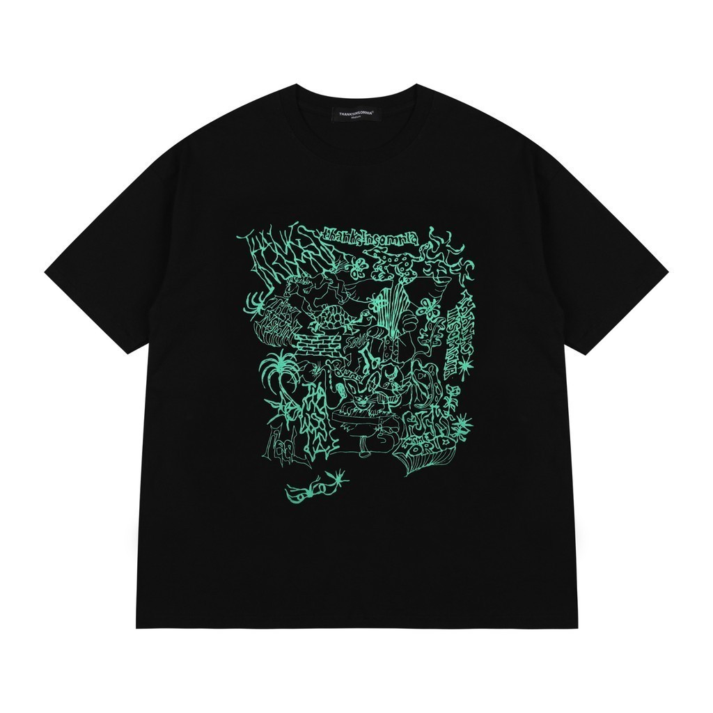 Tshirt Giline Black Thanksinsomnia - Official Merchandise