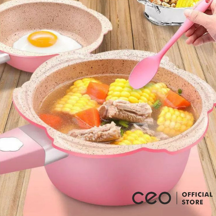CEO Panci Masak Susu Mpasi Baby Cooking Rebus Teflon Anti Lengket Peralatan Makan Bayi Anti Karat